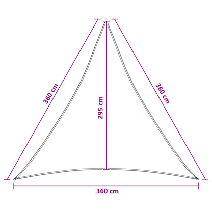 Sunshade Sail 3.6 x 3.6 x 3.6 m HDPE