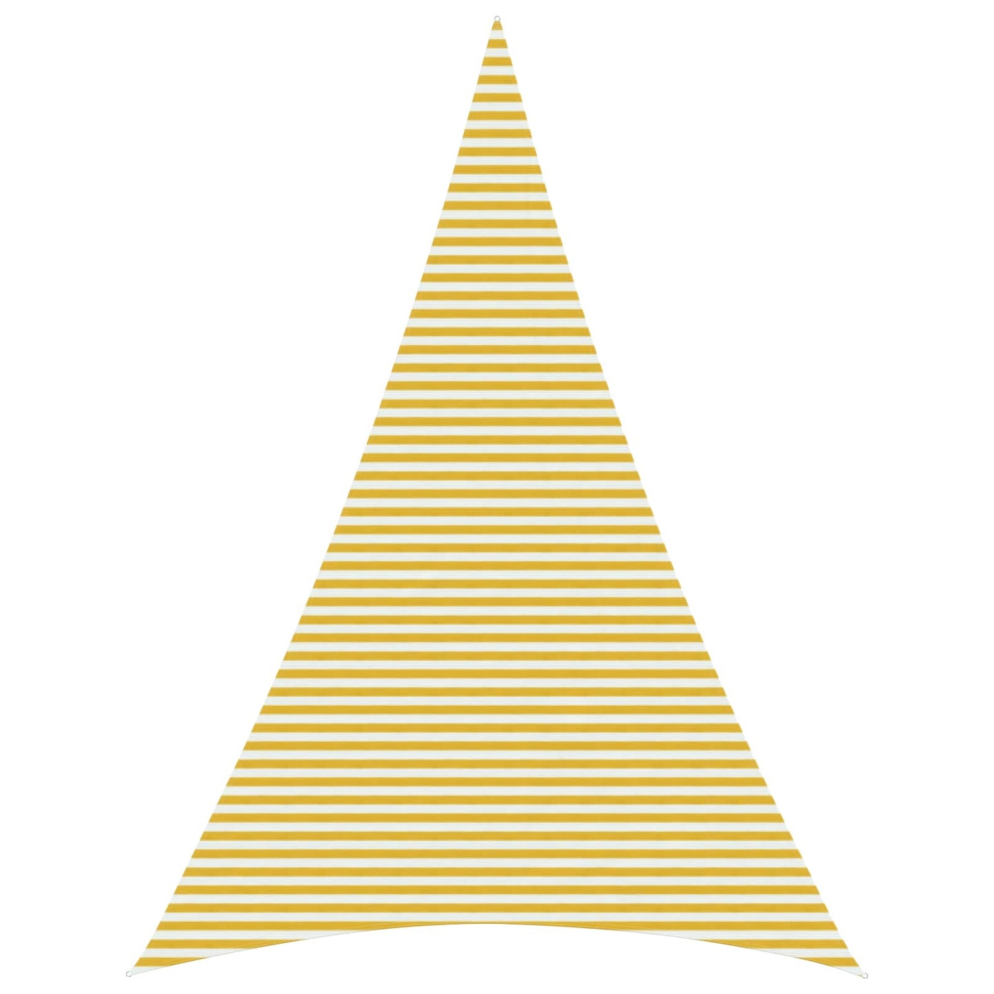 Sunshade Sail 5 x 7 x 7 m HDPE Triangular Yellow and White