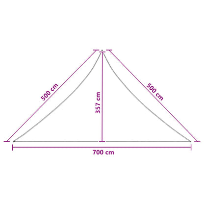 Sunshade Sail 7 x 5 x 5 m HDPE