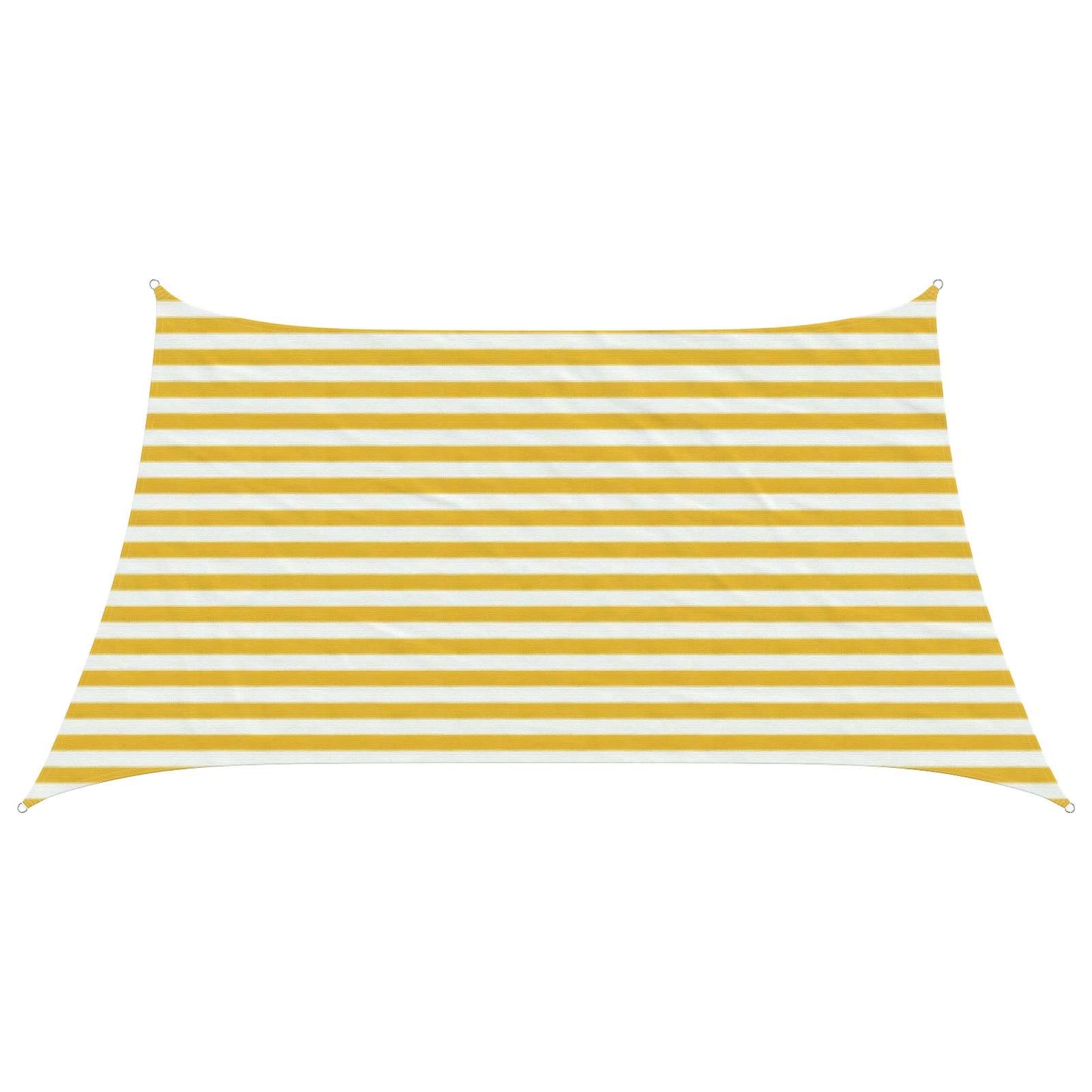Sunshade Sail Yellow and White 3 / 4 x 2 m HDPE