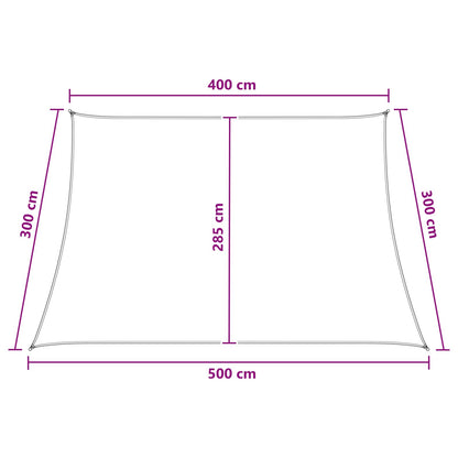 Sunshade Sail Yellow and White 4 / 5 x 3 m HDPE