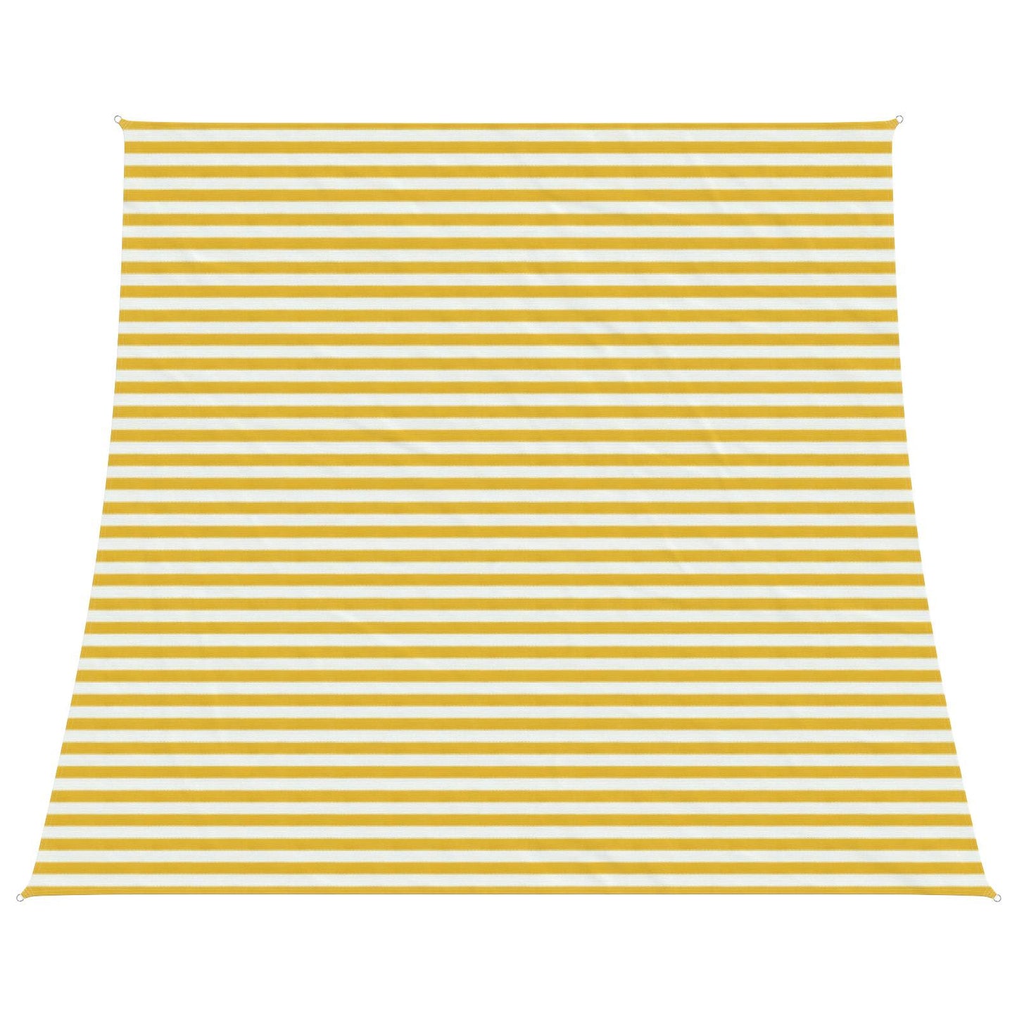 Sunshade Sail Yellow and White 4 / 5 x 4 m HDPE