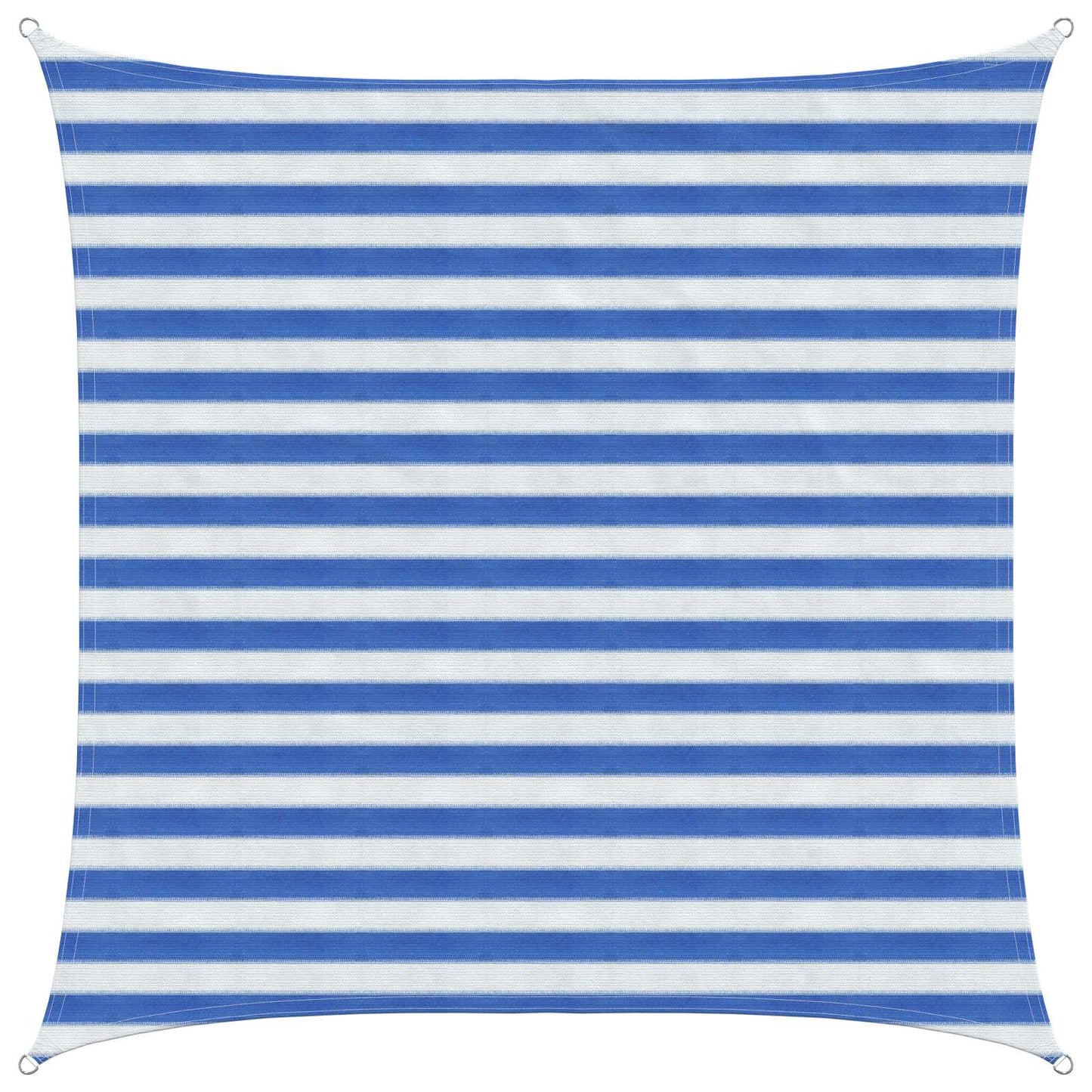 Sunshade Sail Blue and White 2 x 2 m HDPE