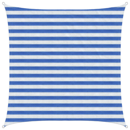 Sunshade Sail Blue and White 2 x 2 m HDPE