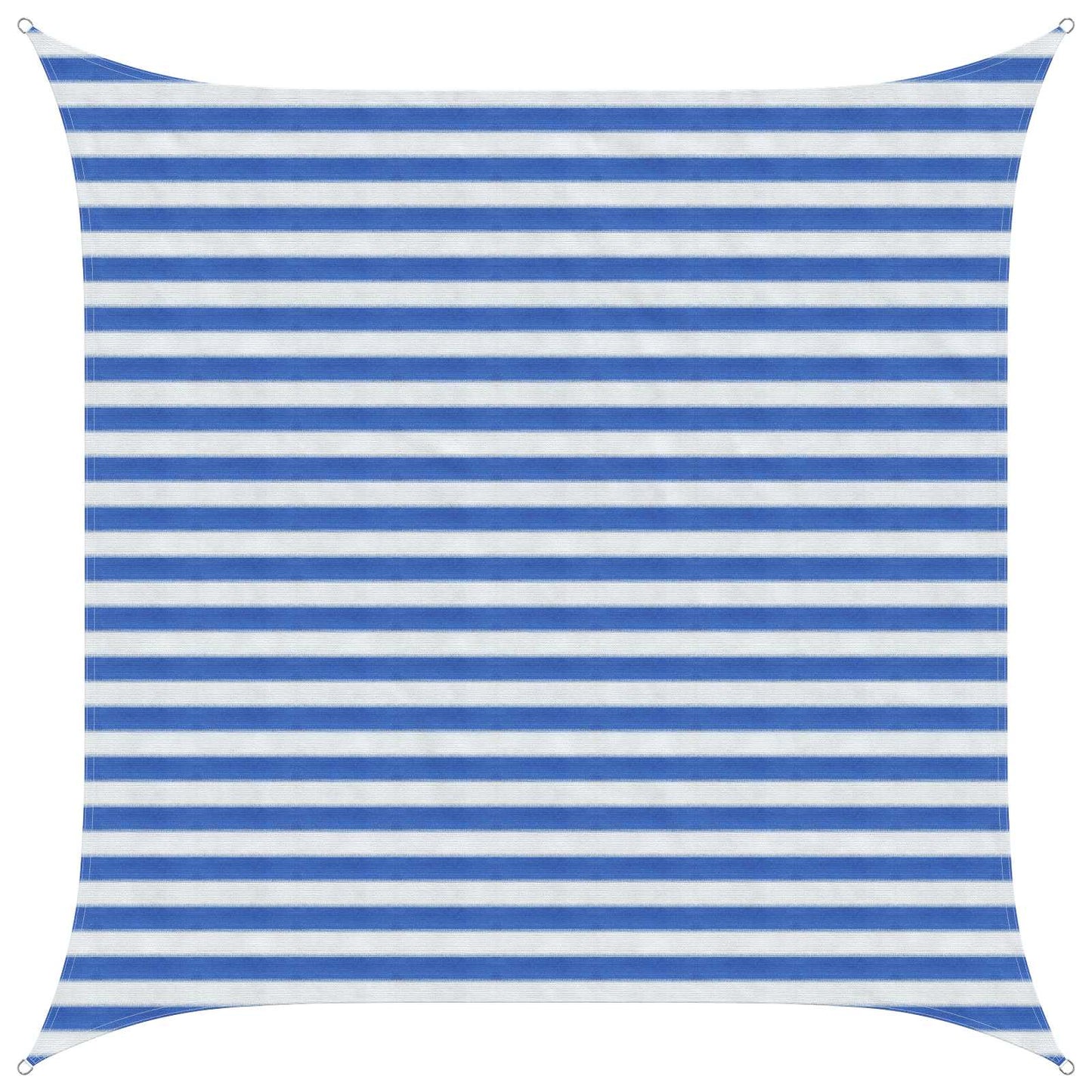 Sunshade Sail Blue and White 2.5 x 2.5 m HDPE