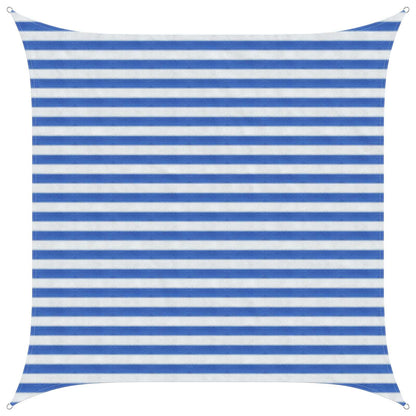 Sunshade Sail Blue and White 2.5 x 2.5 m HDPE