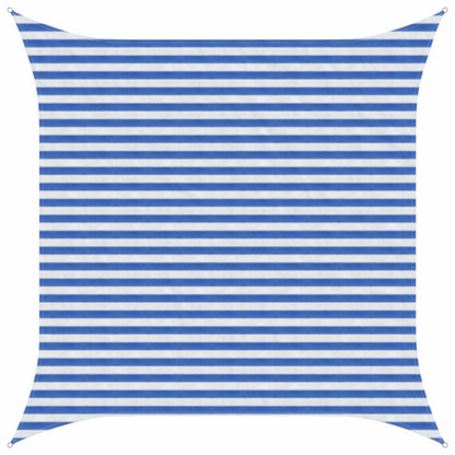 Sunshade Sail Blue and White 3 x 3 m HDPE
