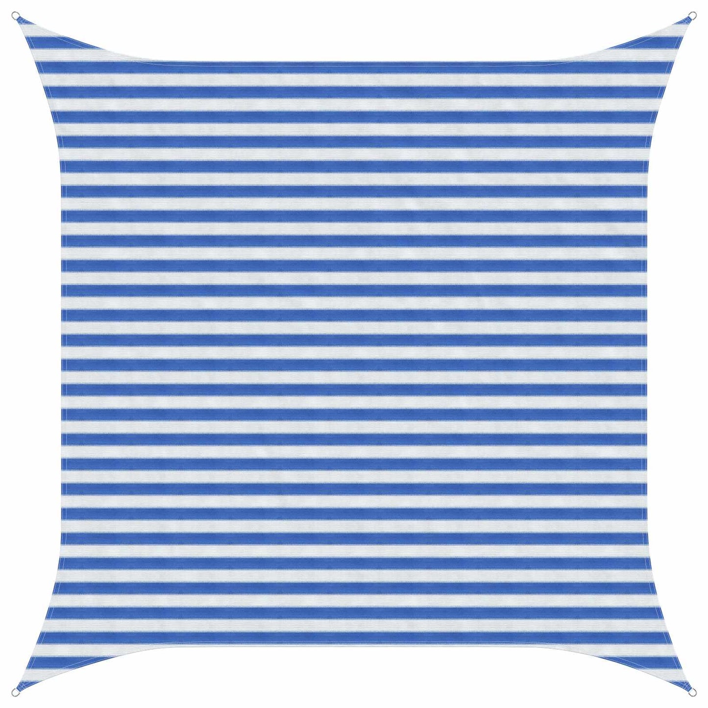 Sunshade Sail Blue and White 3.6 x 3.6 m HDPE