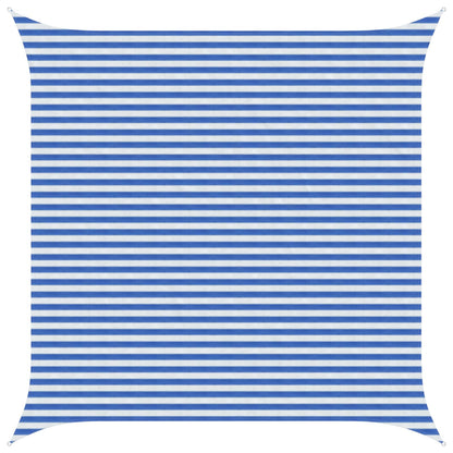 Sunshade Sail Blue and White 4 x 4 m HDPE
