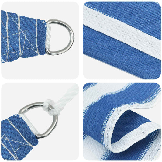 Sunshade Sail Square 5 x 5 m HDPE Blue and White