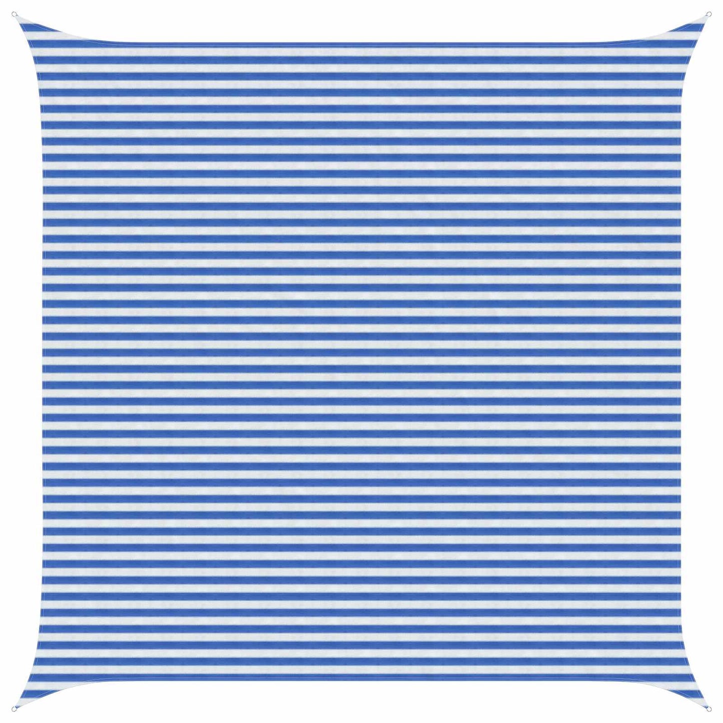 Sunshade Sail Blue and White 5 x 5 m HDPE