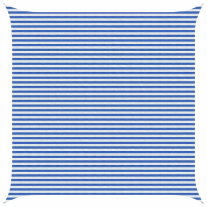 Sunshade Sail Blue and White 5 x 5 m HDPE
