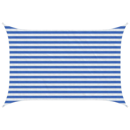 Sunshade Sail Blue and White 2 x 3.5 m HDPE