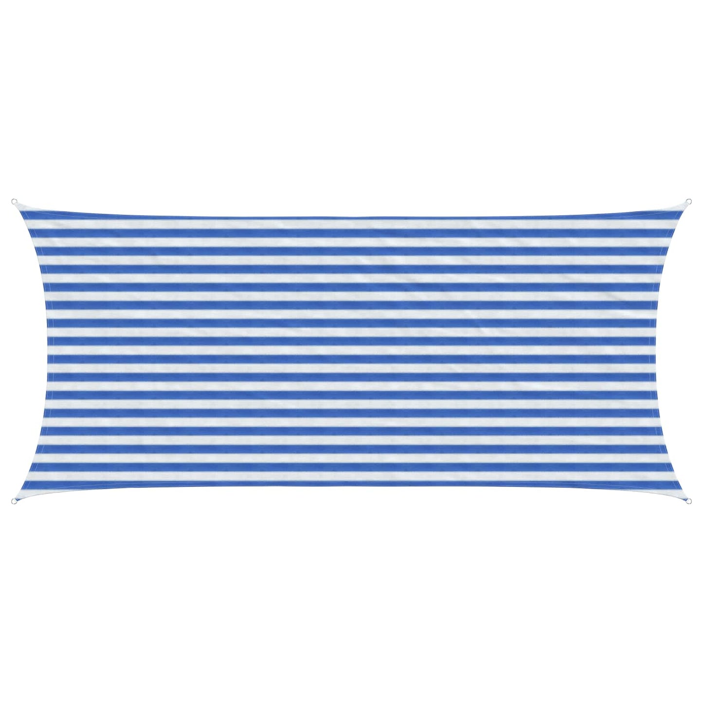 Sunshade Sail Blue and White 2 x 4 m HDPE