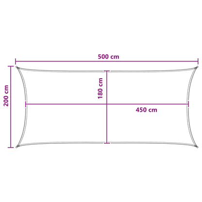Sunshade Sail Blue and White 2 x 5 m HDPE
