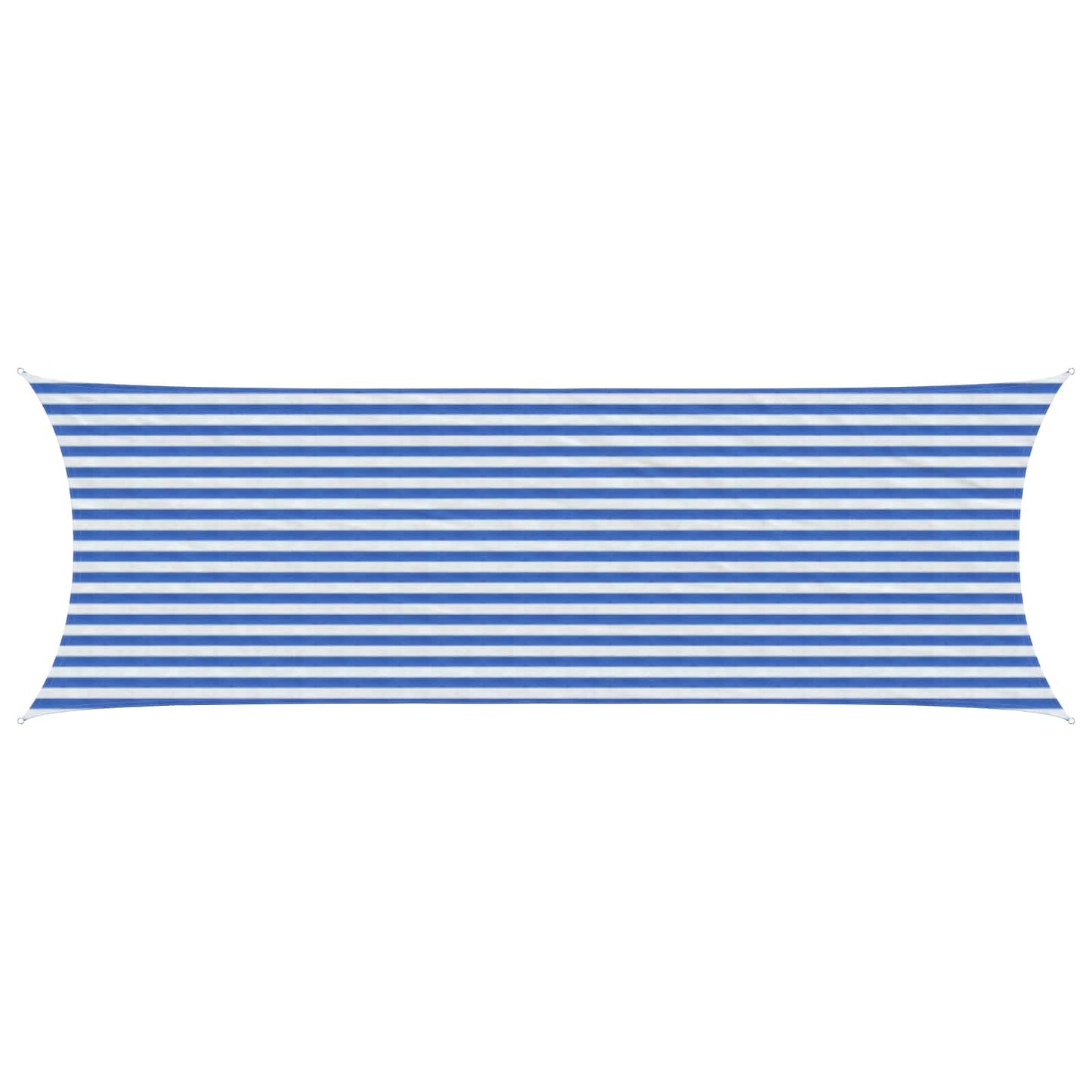 Sunshade Sail Blue and White 2 x 6 m HDPE