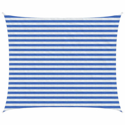 Sunshade Sail Blue and White 2.5 x 3.5 m HDPE
