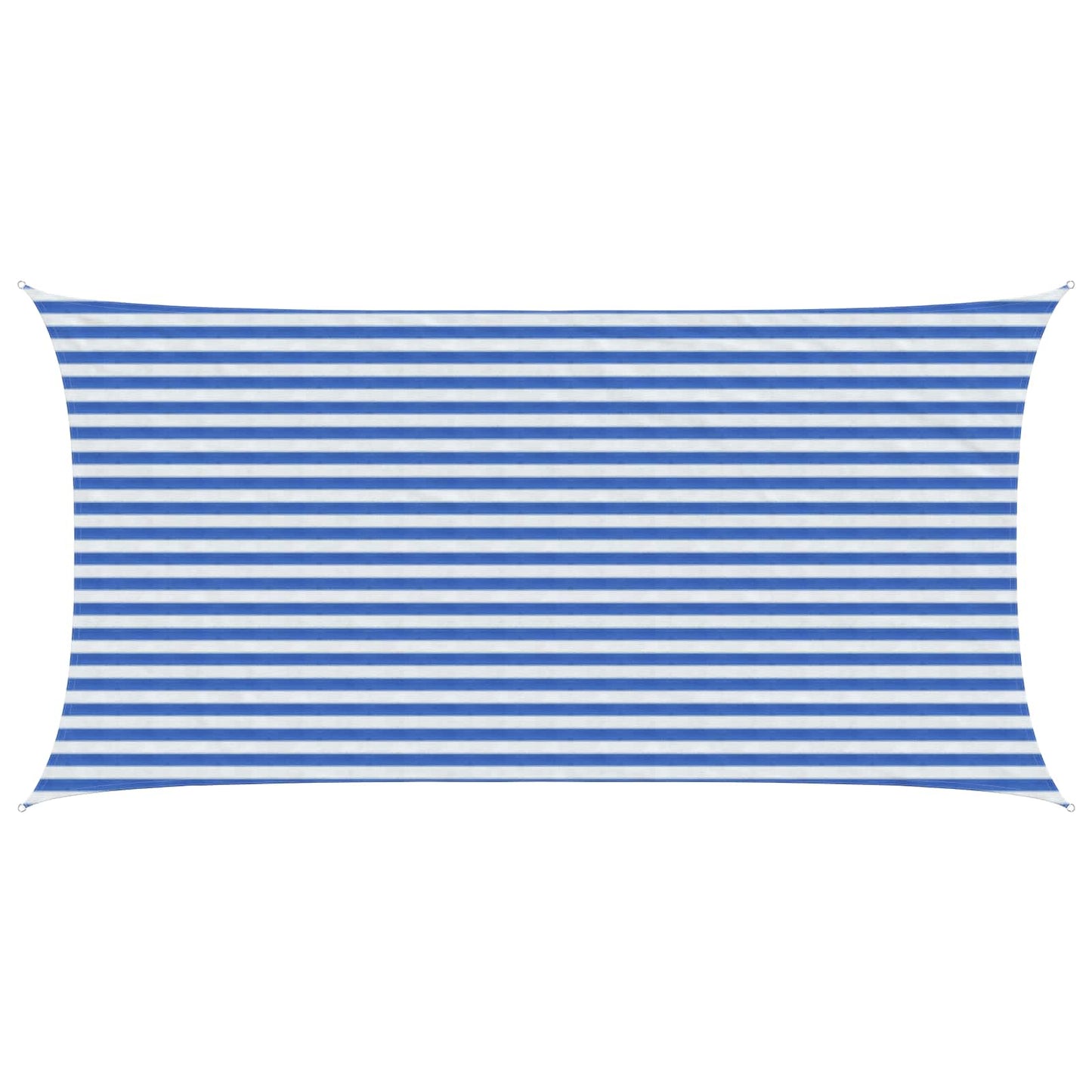 Sunshade Sail Blue and White 2.5 x 4.5 m HDPE