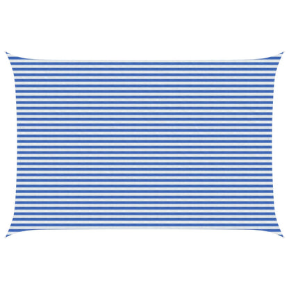 Sunshade Sail Blue and White 4 x 5 m HDPE