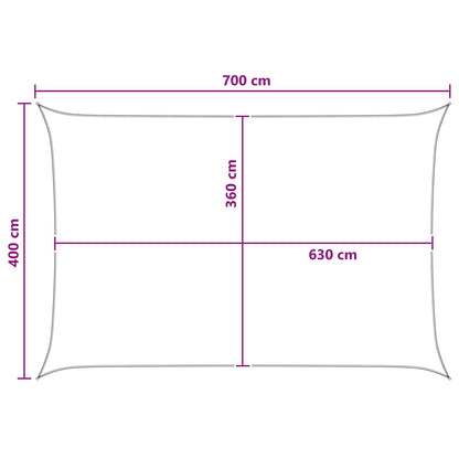 Sunshade Sail Blue and White 4 x 7 m HDPE