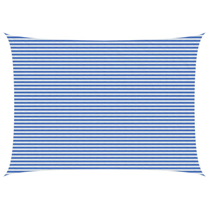 Sunshade Sail Blue and White 5 x 8 m HDPE
