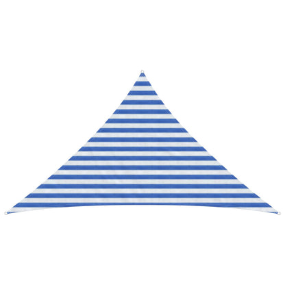 Sunshade Sail Blue and White 2.5 x 2.5 x 3.5 m HDPE