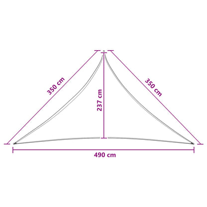 Sunshade Sail 3.5 x 3.5 x 4.9 m HDPE