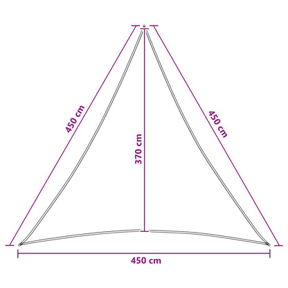 Sunshade Sail 4.5 x 4.5 x 4.5 m HDPE