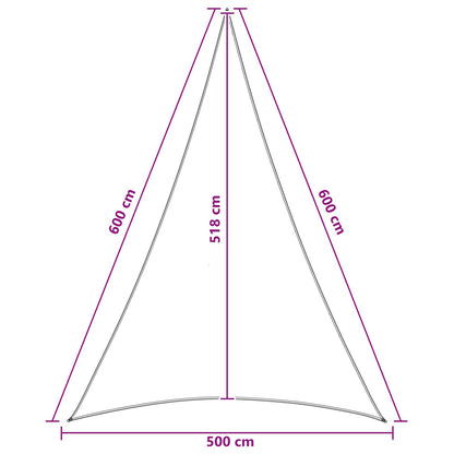 Sunshade Sail 5 x 6 x 6 m HDPE