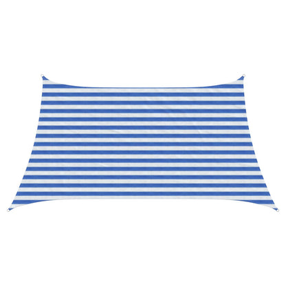 Sunshade Sail Blue and White 3 / 4 x 2 m HDPE
