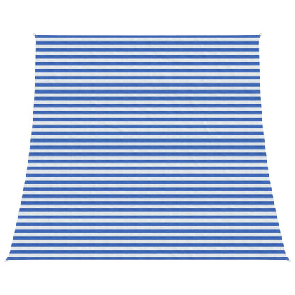 Sunshade Sail Blue and White 4 / 5 x 4 m HDPE