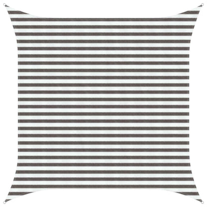 Sunshade Sail Light Grey and White 3 x 3 m HDPE