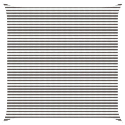 Sunshade Sail Light Grey and White 5 x 5 m HDPE