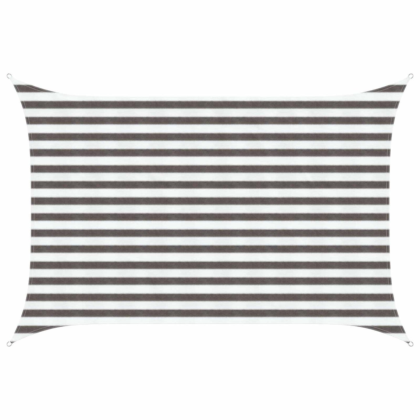 Sunshade Sail Light Grey and White 2 x 3.5 m HDPE