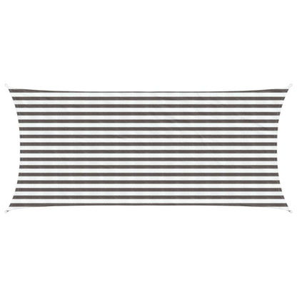 Sunshade Sail Light Grey and White 2 x 4.5 m HDPE