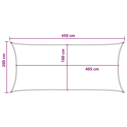 Sunshade Sail Light Grey and White 2 x 4.5 m HDPE