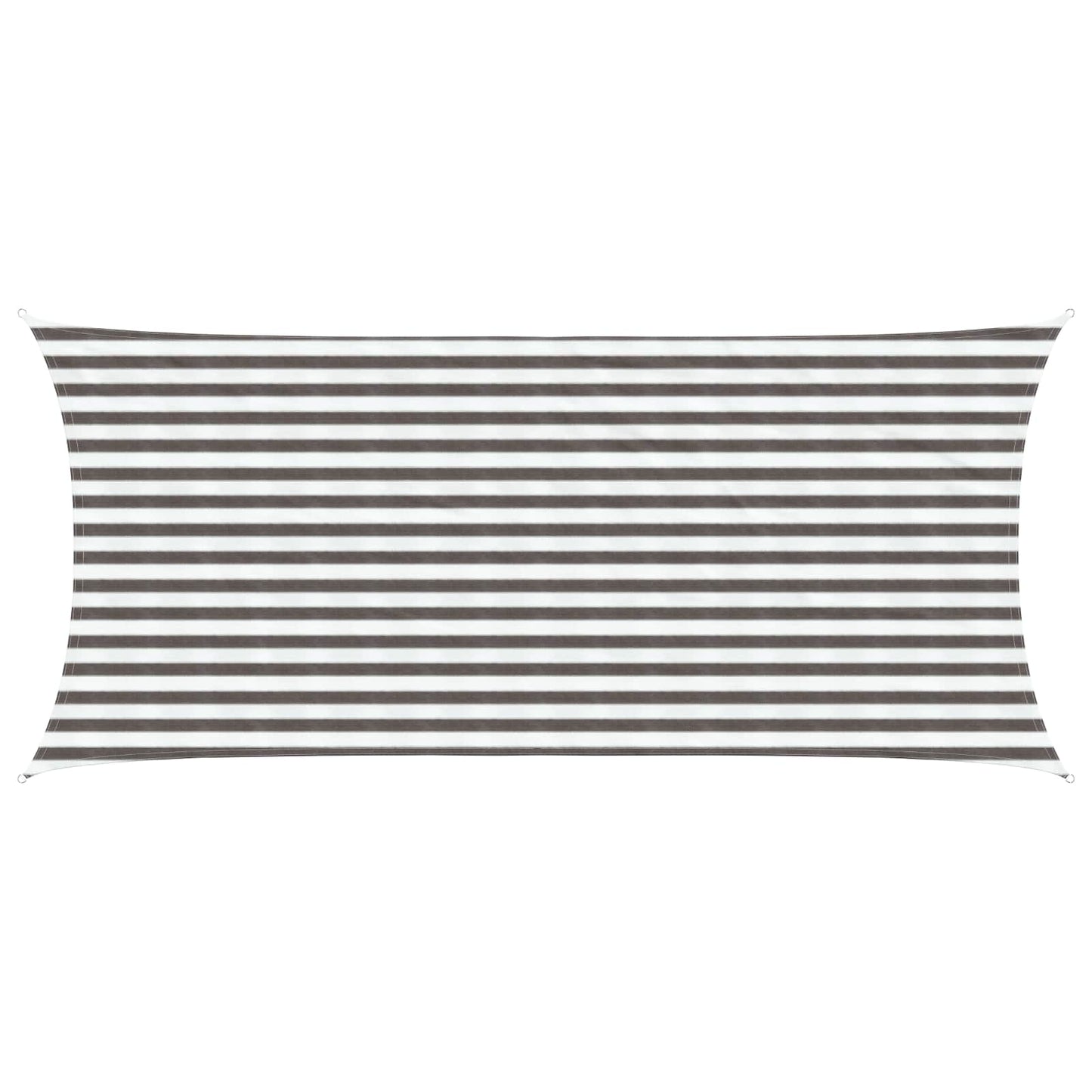 Sunshade Sail Light Grey and White 2 x 5 m HDPE