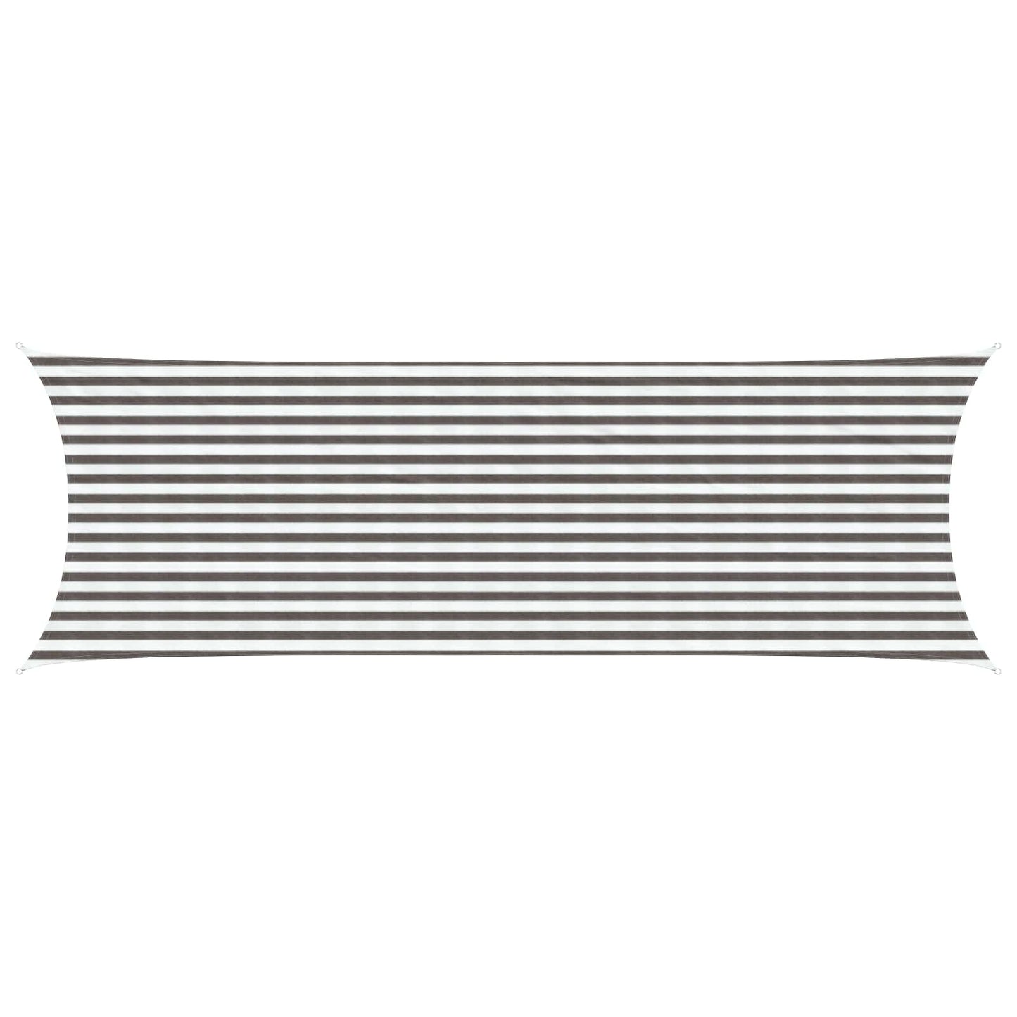 Sunshade Sail Light Grey and White 2 x 6 m HDPE
