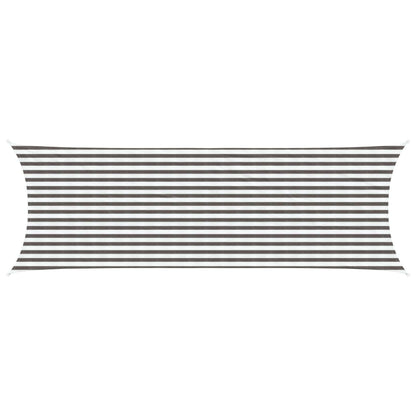 Sunshade Sail Light Grey and White 2 x 6 m HDPE