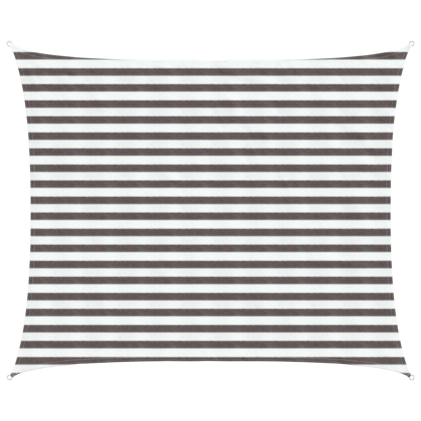 Sunshade Sail Light Grey and White 2.5 x 4 m HDPE