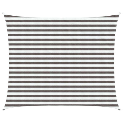 Sunshade Sail Light Grey and White 2.5 x 4 m HDPE