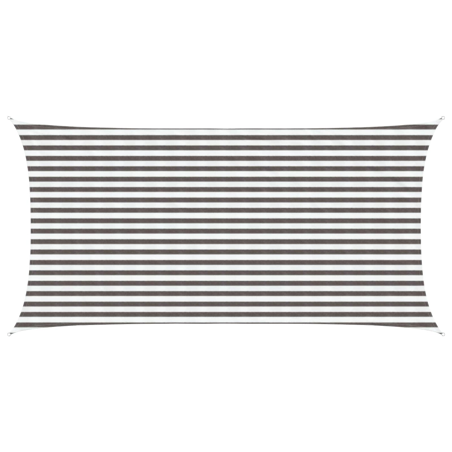 Sunshade Sail Light Grey and White 2.5 x 6 m HDPE