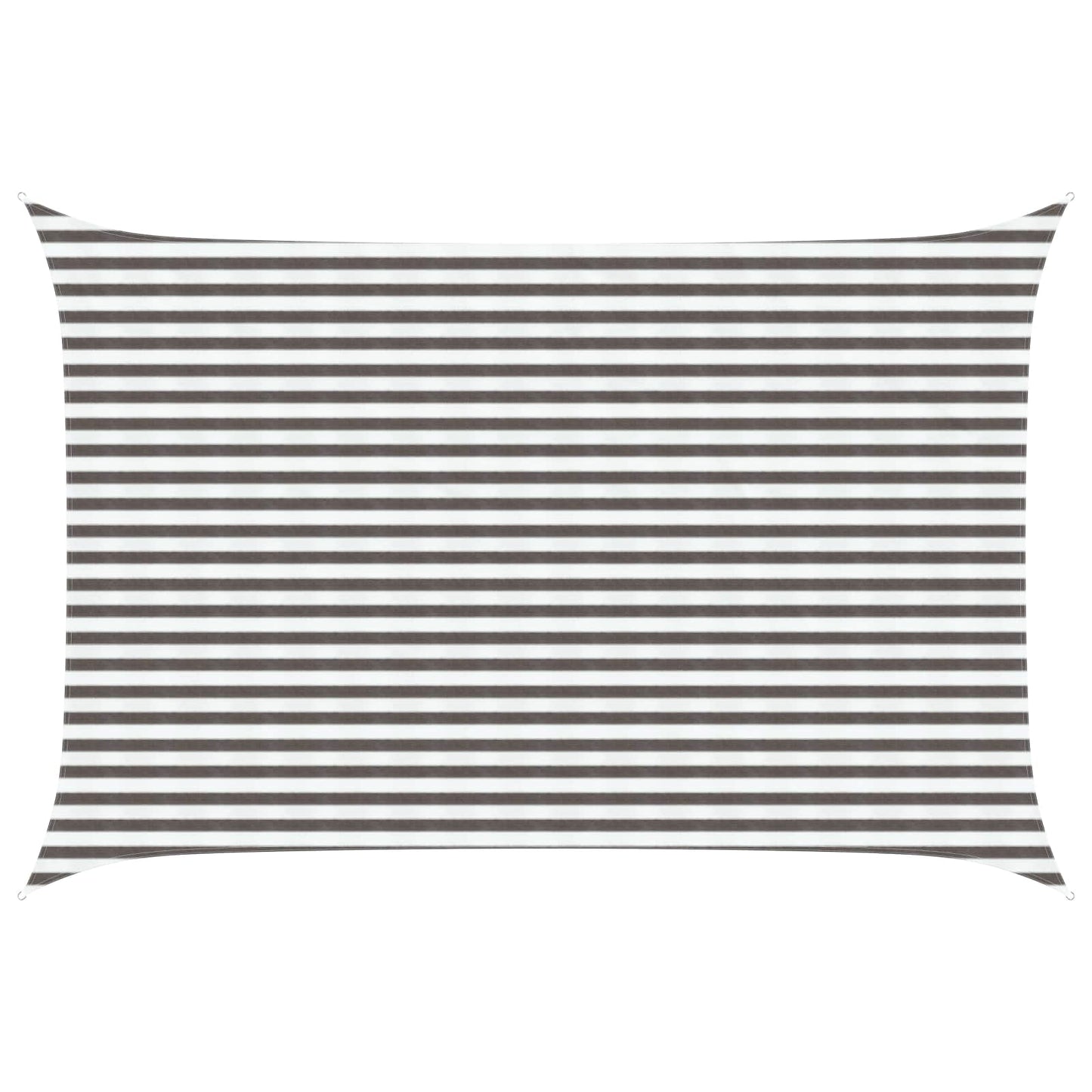 Sunshade Sail Light Grey and White 3 x 4 m HDPE