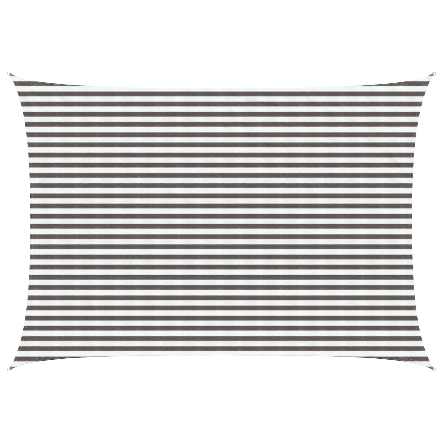 Sunshade Sail Light Grey and White 3 x 6 m HDPE