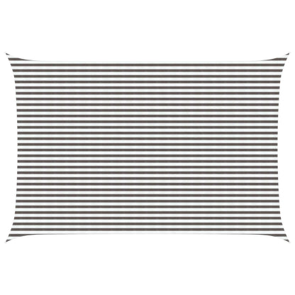 Sunshade Sail Light Grey and White 4 x 6 m HDPE