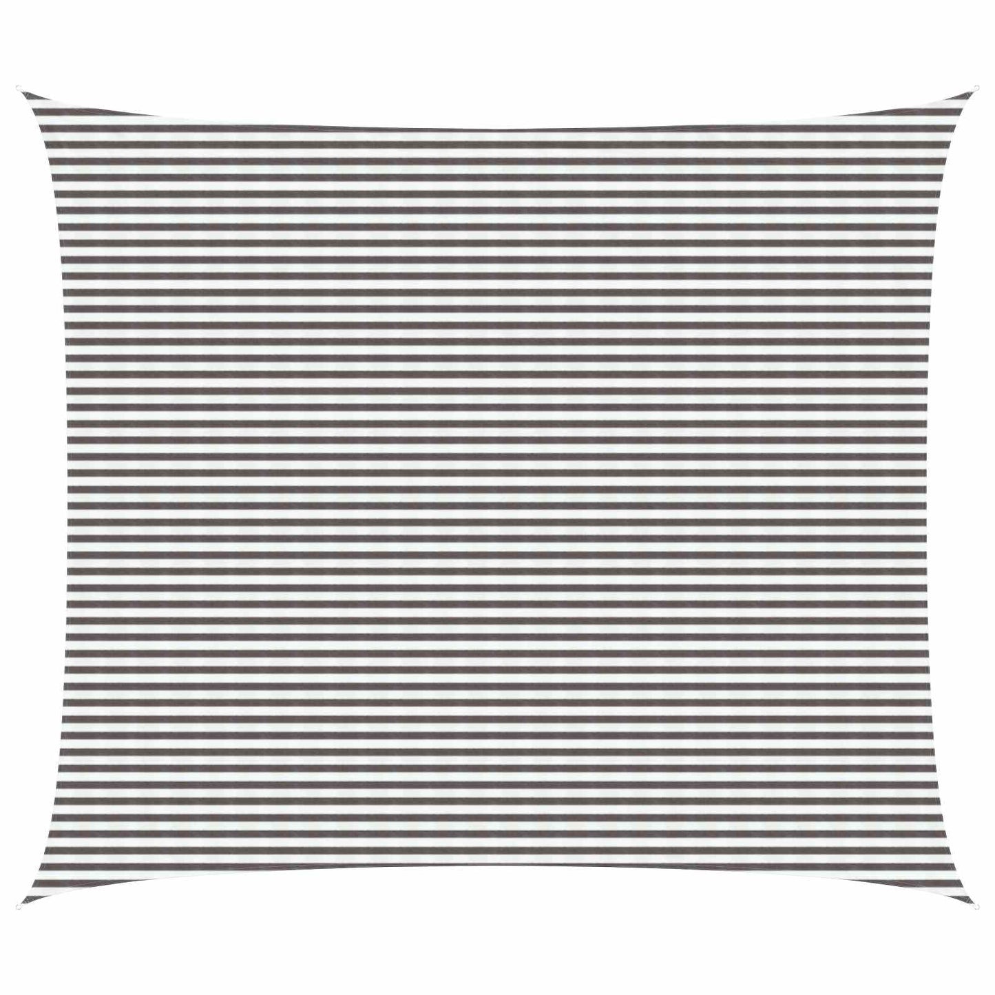 Sunshade Sail Light Grey and White 6 x 8 m HDPE
