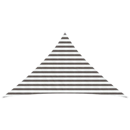 Sunshade Sail Light Grey and White 2.5 x 2.5 x 3.5 m HDPE