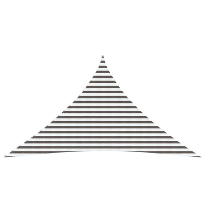 Sunshade Sail Light Grey and White 3.5 x 3.5 x 4.9 m HDPE