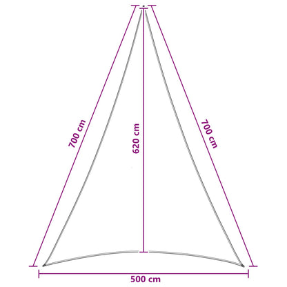 Sunshade Sail 5 x 7 x 7 m HDPE