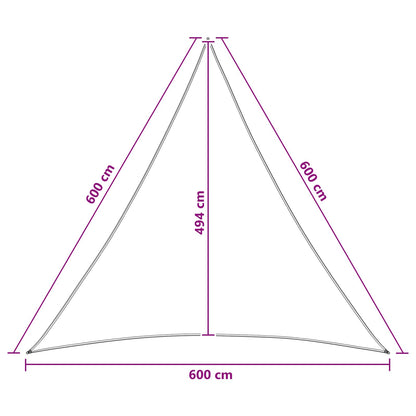 Sunshade Sail 6 x 6 x 6 m HDPE